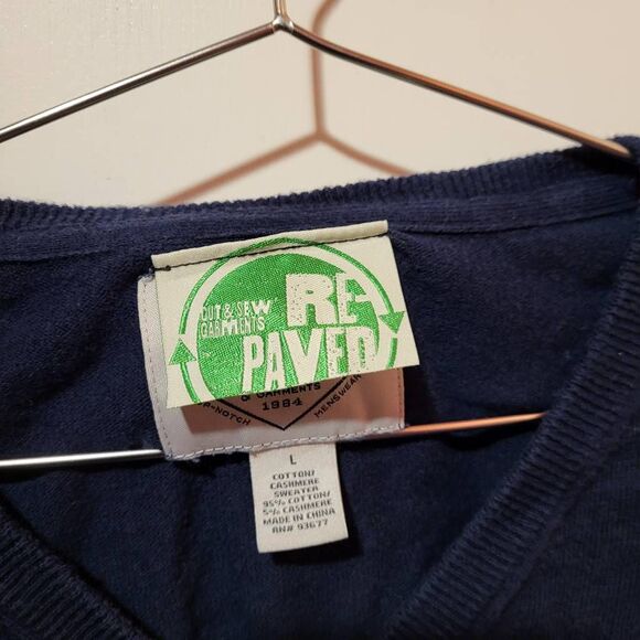 Reworked St. John's Bay Oversized Cropped Cashmere Sweater - Size S - Picture 3 of 10